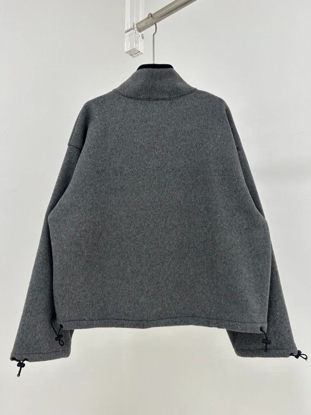 MIU MIU Women's Logo Embroidered Stand Collar Zipper Jacket - Picture 5 of 8
